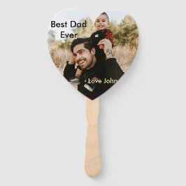 Leque Best dad ever father's dad gift photo name simple 