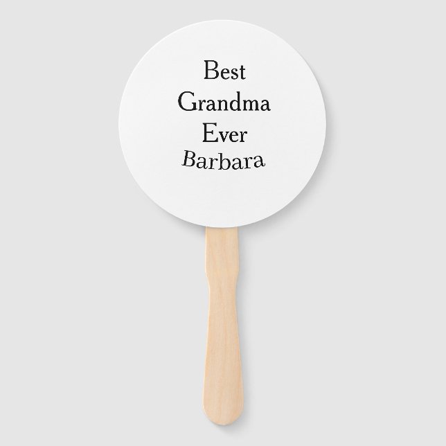 Leque Best Grandma ever name date simple mothers day min (Frente)