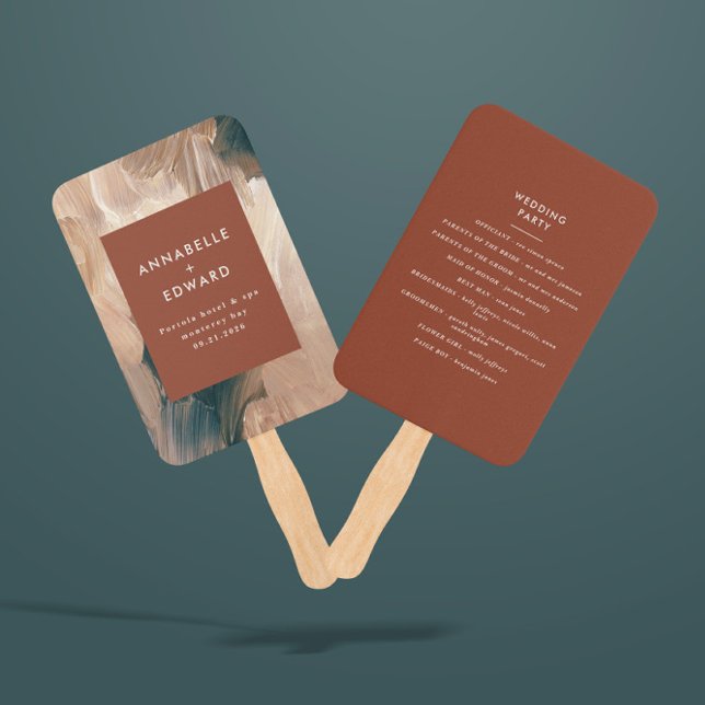 Leque Boêmia moderna, casamento teal de terracota pairan (Criador carregado)