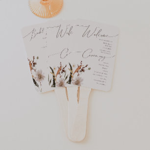 Leque Boho Autumn Wildflower Programa Casamento de Bei