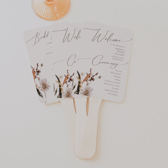 Leque Boho Autumn Wildflower | Programa Casamento de Bei (Criador carregado)