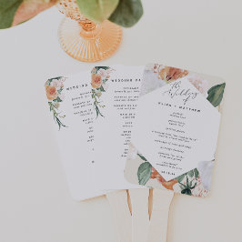 Leque Boho Blooms Programa Floral Moderno para Casamento