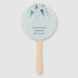 Leque Boho Blue Pampas Grass