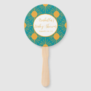Leque Boho Little Ray do Chá de fraldas de Turquesa do S