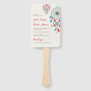 Leque Boho Tribal Feather Dreamcatcher Weding