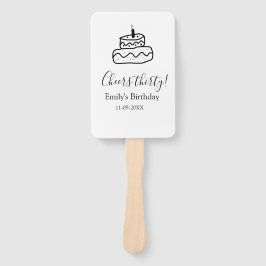 Leque Bolo de aniversário de trinta anos com rabiscos pr
