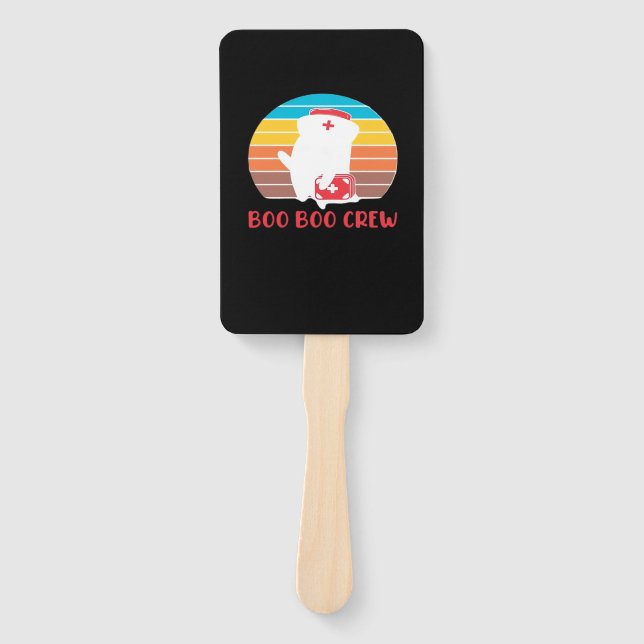 Leque Boo Boo Crew Nurse Funny Ghost Halloween Classic T (Frente)