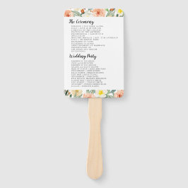 Leque Borda das flores de pêssego do Pastel