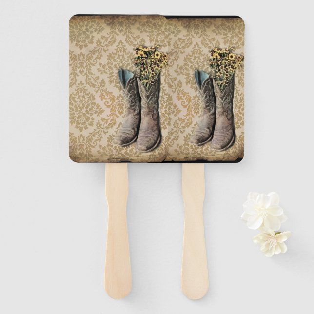 Leque bota russa damask do país ocidental (Frente e Verso)