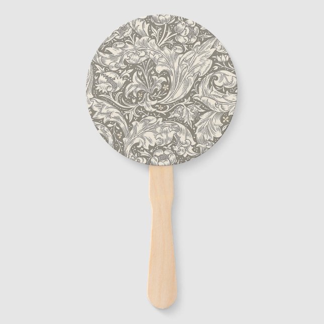 Leque Botão de Solteiro damasco antigo William Morris (Frente)