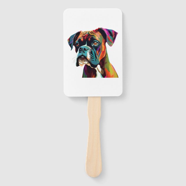 Leque Boxer Dog Colorido (Frente)