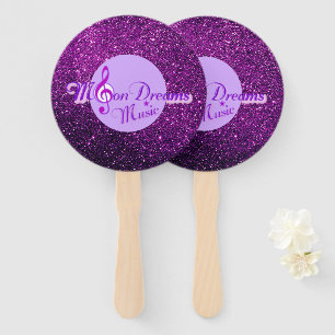 Leque Brilho roxo do falso da música de MoonDreams