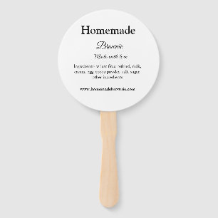 Leque Brownie caseiro feito com amor adicionar texto sit