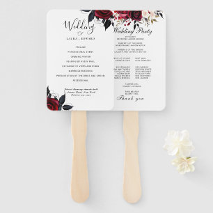 Leque Burgundy Bliss: Padrão Elegante da Vinha Floral no