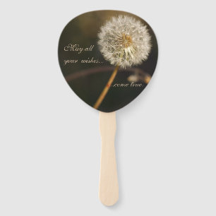 Leque Cabeça de semente de Dandelion em tons castanhos