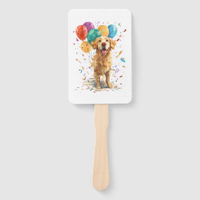Leque Cachorro Palhaço Retriever � Cão de Circo com Balõ (Frente)