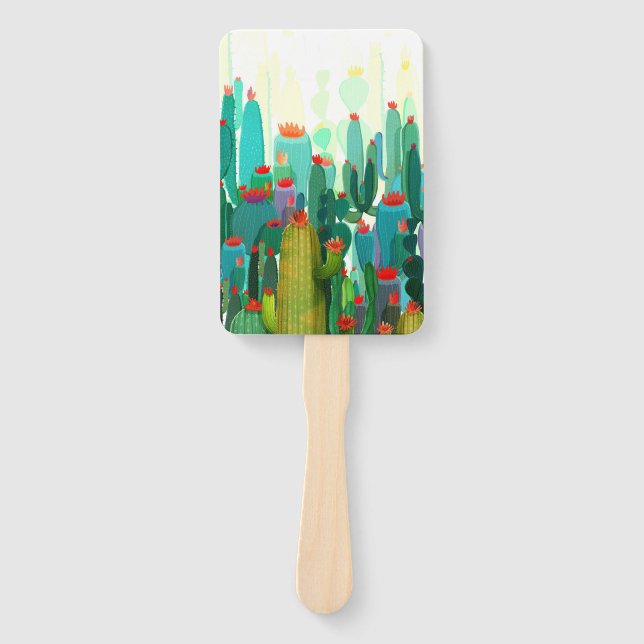 Leque Cactus Impressão | Muitos Cactus (Frente)