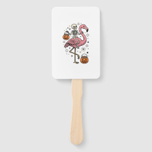 Leque Camisa de Doce de Halloween de Flamingo Montado em