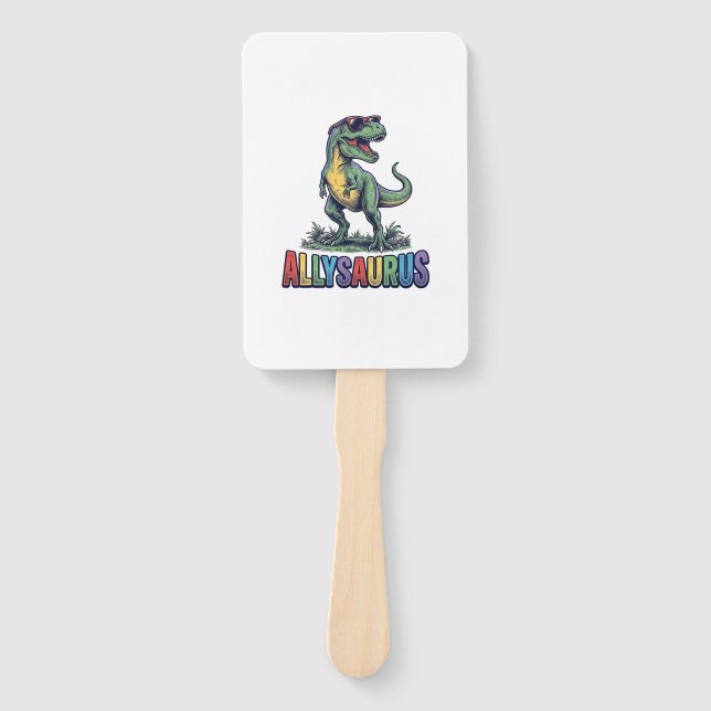 Leque Camiseta de óculos de sol de dinossauro Allysaurus (Frente)