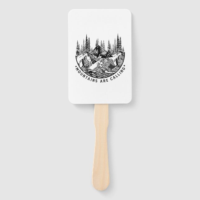 Leque Camper Gift | Mountains Are Calling Birthday (Frente)