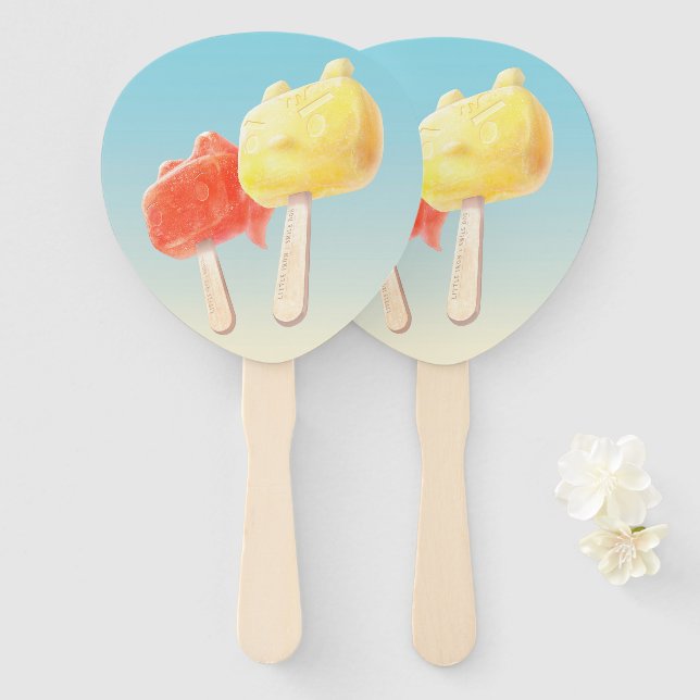 Leque Caracter Popsicles (Frente e Verso)