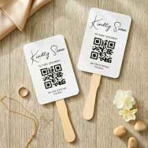 Cardápio de Casamento com QR Code Minimalista Mode