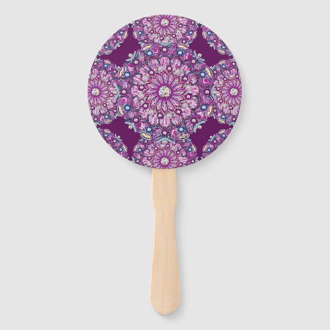 Leque Cardinal Red Rosace (Verso)