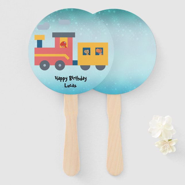 Leque Carro de caminhoneiro de dinossauro engraçado do B (Frente e Verso)