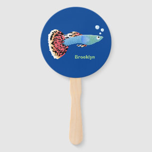 Leque Cartografia de peixe tropical de rico bonito