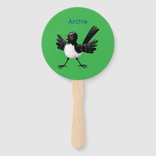 Leque Cartoon australiano Willie Wagtail personalizado