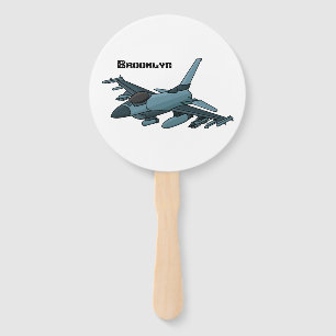 Leque Cartoon de avião de combate militar