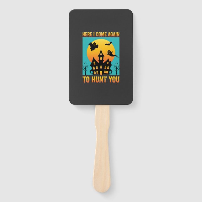Leque Casa Assombrada de Halloween Pendurada Com Minhas  (Frente)