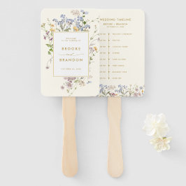 Leque Casamento Colorido de Primavera Wildflower Meadow 