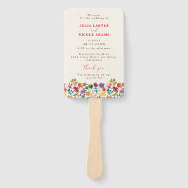 Leque Casamento com Flor de Prado Amarelo primavera da M