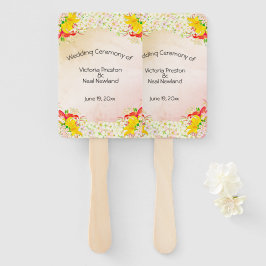 Leque Casamento com Lily Flower Garden
