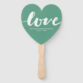 Leque Casamento com Tipografia do Amor Moderno