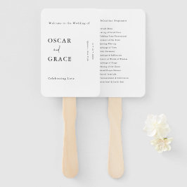 Leque Casamento com Tipografia Moderna Simples e Minimal
