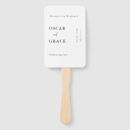 Leque Casamento com Tipografia Moderna Simples e Minimal