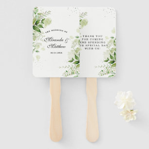 Leque Casamento com Vineyard Rustic White Greenery Obrig