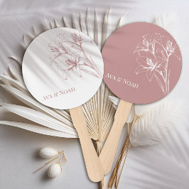 Leque Casamento de Contorno de Lily Rosa