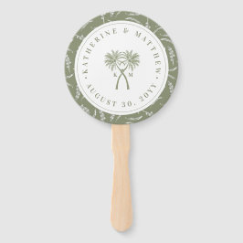 Leque Casamento de Destino Tropical de Palmeiras