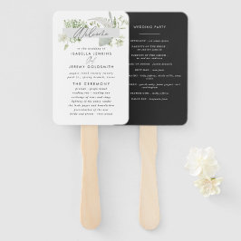 Leque Casamento de guião botânica moderna, elegante e ve