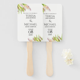Leque Casamento de Jardins Personalizados de Tulipas Ros