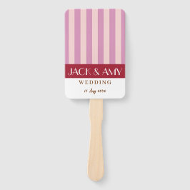 Leque Casamento de Stripes Minimalistas Coloridas de Cor