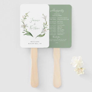 Leque Casamento de Terra Floral Branca