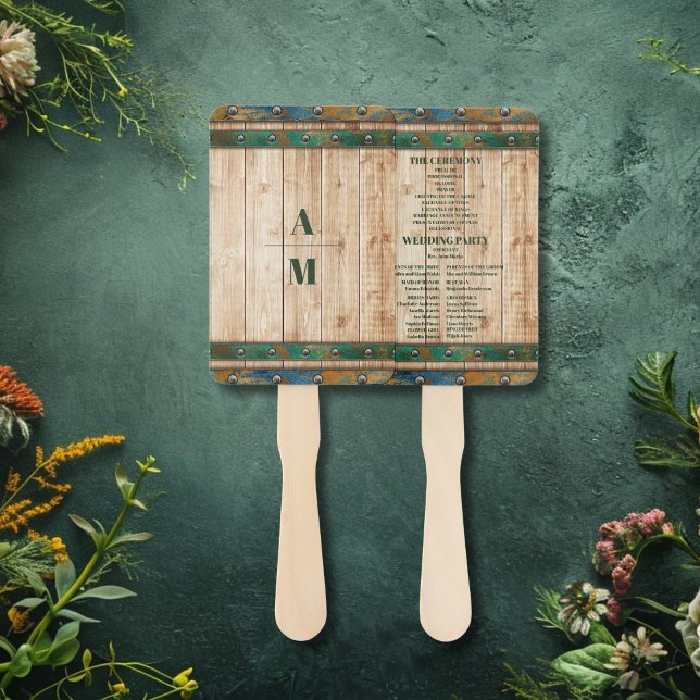 Leque Casamento de Vinha Chic Moderno (Criador carregado)