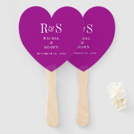 Leque Casamento dos Monogramas Modernos Cinzentos Escuro