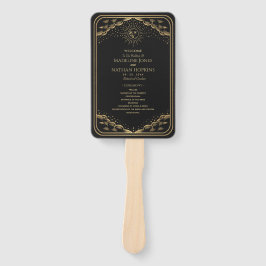 Leque Casamento Dourado entre Sun e Moon Tarot