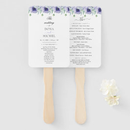 Leque Casamento Floral Rustic Violet Summer