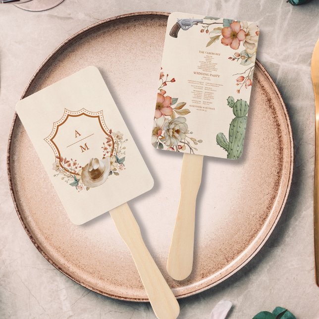 Leque Casamento Floral Western Cowboys (Criador carregado)